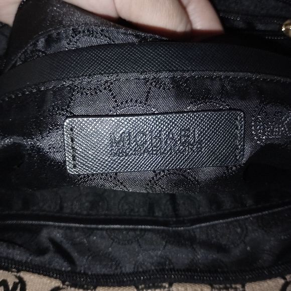 MICHAEL KORS JET SET SIGNATURE MK LOGO TOTE  BROWN/BLACK - Picture 11 of 16